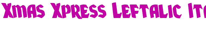 Xmas Xpress Leftalic Italic